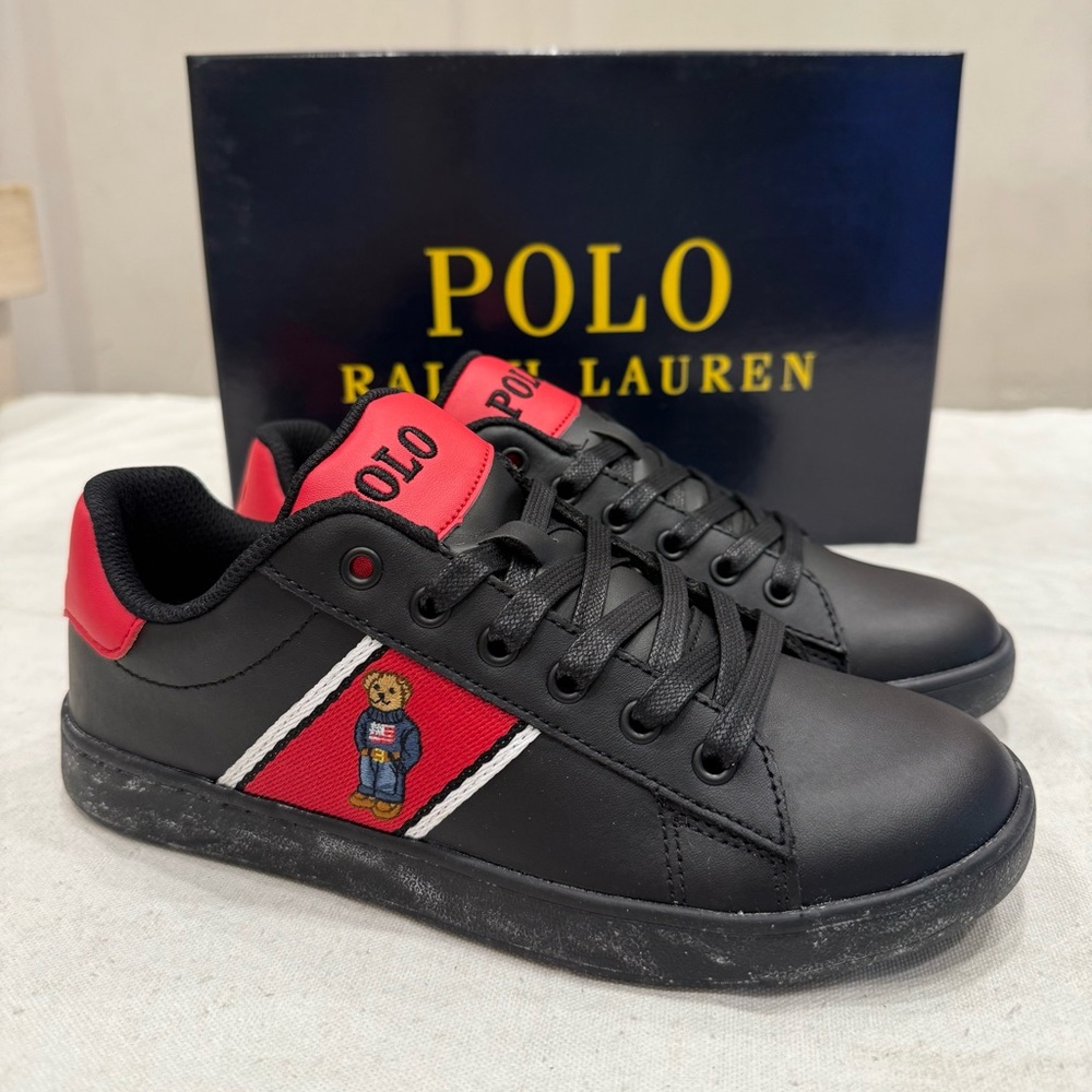 POLO KIDS/WOMEN'S FIT QUILTON BEAR RED/BLK (WHITE MARKES ON SOLE FROM FACTORY)